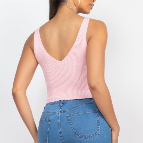 Ladies Pink 2pc Cardigan Sweater & crop tank set size Large New - Picture 4 of 4